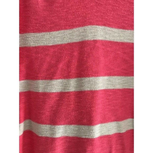 A Pea in The Pod | Womens Sz L Red Side Ruched Stripe Top Long Sleeves Pullover - Picture 7 of 9